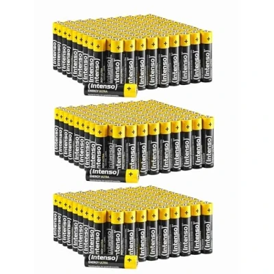 Abbildung von 300 Stück Intenso Energy Ultra AAA Micro LR03 Alkaline Batterien, gelb schwarz