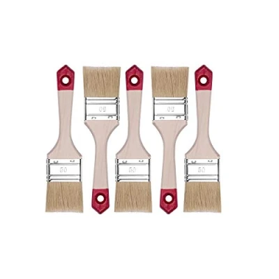 Abbildung von HARDY WORKING TOOLS Flachpinsel Set 6 teilig, Stück 25 mm Breite, Malerpinsel mit Holzgriff, Lackpinsel Serie *36*, 6PCS, Pinselset A0200 360610
