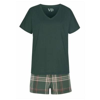 Abbildung von Lascana Shorty Pyjama, Damen, Größe: 44/46, Green