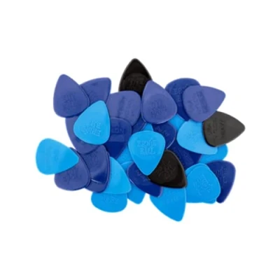 Abbildung von Ernie Ball Nylon Picks verschiedene Stärken (Thin, Medium, Heavy), Beutel mit 50 Stück
