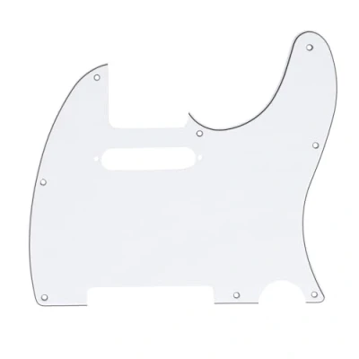 Abbildung von Musiclily 8 Löcher Tele Pickguard Gitarre Schlagbrett für Fender American/Mexican Standard Telecaster Modern Style E Gitarre,3 lagig Weiß
