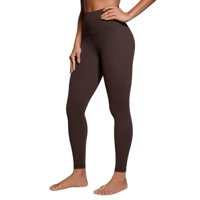 Abbildung von CRZ Yoga Butterluxe Damen High Waist Sport Leggings Blickdicht Leggins Sporthose Workout Gym Yogahose 71cm Heißes Fudge Brown 34