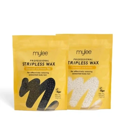 Abbildung von Mylee Wachs Perlen 500g Pellets Kokosnuss &amp; Arnika + Holzkohle Grüner Tee
