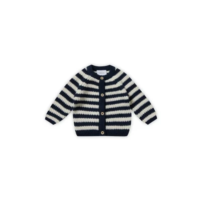 Abbildung von Stellou &amp; friends Unisex Strickjacke blauweiß für Kinder, Größe: 74/80, Blau weiß