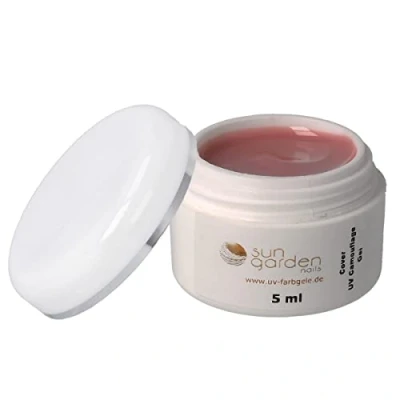 Abbildung von Sun Garden Nails Cover Gel 5 ml Camouflage Nagelgel Rosa UV/LED härtend Aufbaugel NUDE für Naildesign und Nailart Buildergel