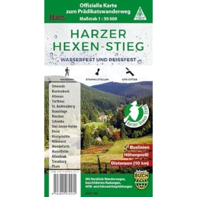 Abbildung von Harzer Hexen Stieg: Offizielle Karte zum Prädikatswanderweg wasserfest und reißfest