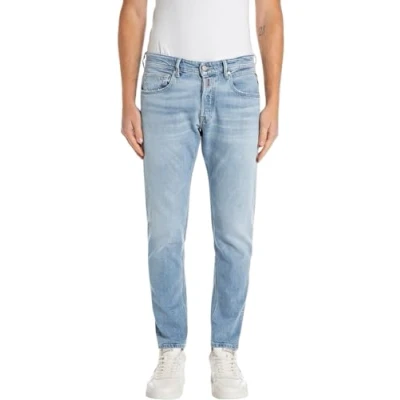 Abbildung von Replay Willbi Pants Jeans Tapered Fit, Herren, Größe: 30x32, Light blue