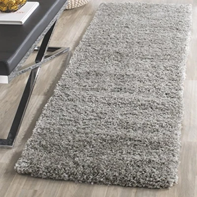 Abbildung von SAFAVIEH Zottelig Teppich für Wohnzimmer, Esszimmer, Schlafzimmer California Shag Collection, Hoher Flor, Silber, 69 X 213 cm
