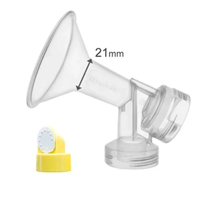 Abbildung von 21mm Einteilige Brustauflage mit Ventil und Membran für Medela Milchpumpen; Ersetzen Personal Fit 21 mm Brustschild Stecker;hergestellt von Maymom