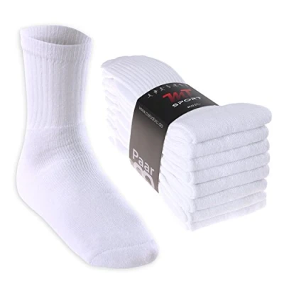 Abbildung von MT Damen und Herren Sport Freizeitsocken (8 Paar) Tennissocken Weiss 35 38