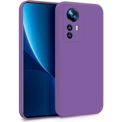 Abbildung von MyGadget Hülle für Xiaomi 12 Pro Zweilagige Handyhülle mit Kameraschutz Cover Innenfutter &amp; Silikon außen Lila