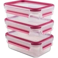 Abbildung von Emsa Frischhaltedose Clip&amp;Close 2.0 Brotdose Set 3x0.55L Himbeere, Kunststoff, (3 tlg)