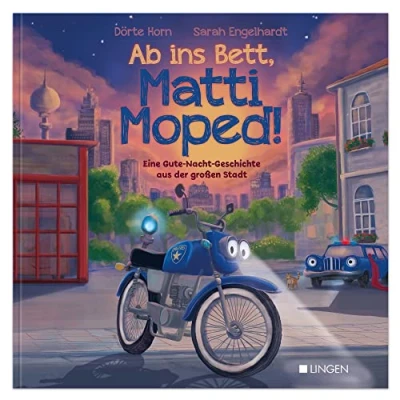 Abbildung von ab ins Bett, Matti Moped! Eine Gute Nacht Geschichte aus der großen Stadt: Kinderbuch zum Vorlesen für Kinder 3 Jahren