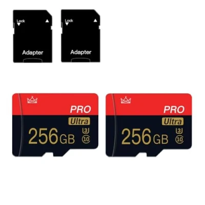 Abbildung von 2 Pack Micro SD Card 256GB Class 10 with Adapter High Speed Memory for Tablet,Camera,Drone