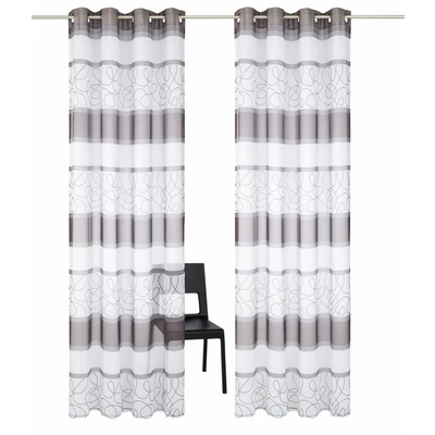 Abbildung von my home Gardine &quot;Napala&quot;, (2 St.), Vorhang, 2 er Set, Fertiggardine, transparent, Querstreifen
