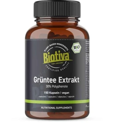 Abbildung von Biotiva Grüntee Extrakt Kapseln Bio 75 g