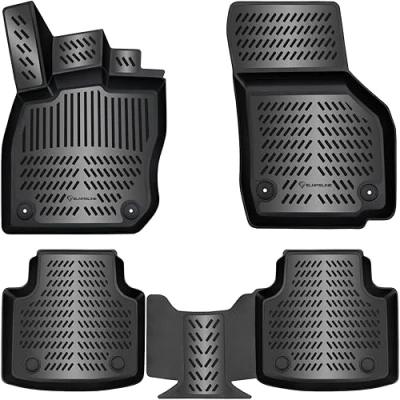 Abbildung von ELMASLINE 3D Gummimatten für VW Passat B9 2023 2024 Zubehör Fußmatten hoher Rand