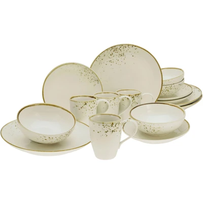 Abbildung von CreaTable Kombiservice &quot;Nature Collection&quot;, (Set, 16 tlg.), Reaktivglasur, jedes Stück ein Unikat