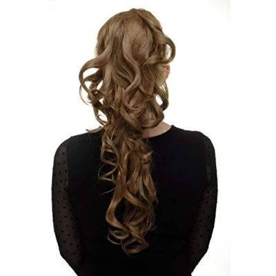 Abbildung von WIG ME UP WK03 15 Haarteil Zopf voluminös Locken lockig sehr lang (60 cm) + Steckkämme &amp; Gummizug Honigblond