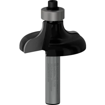 Abbildung von Bosch Professional 1x Kantenformfräser Standard for Wood (für Holz, Radius 6.4mm, Arbeitslänge 15.7mm, Ø Schaft 8 mm, Zubehör Fräsen)