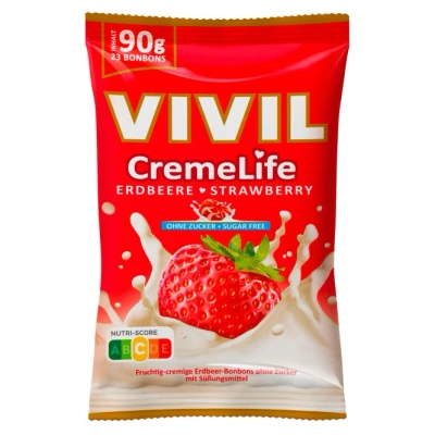 Abbildung von Vivil Creme Life Erdbeere ohne Zucker