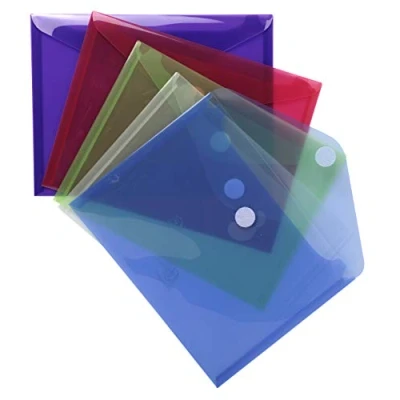 Abbildung von Dokumentenmappe exacompta, a5, Klettverschluss farblich sortiert, 5er Pack.