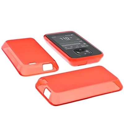 Abbildung von foto kontor Hülle kompatibel mit Dexcom G7 Tasche Gummi TPU Schutzhülle rot