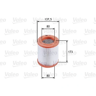 Abbildung von VALEO 585677 Luftfilter 173 138 Filtereinsatz HONDA: CIVIC 7 Hatchback, FR V, CR V 2