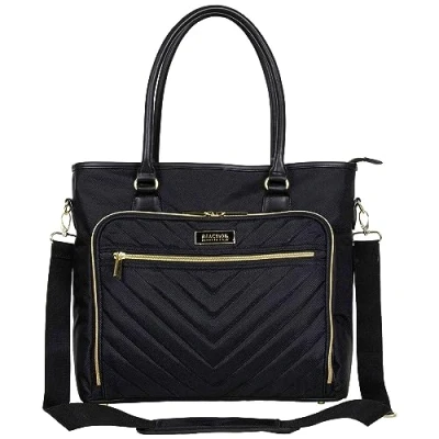 Abbildung von Kenneth Cole REACTION Chelsea Chevron Laptop und Tablet Tragetasche mit abnehmbarem Schultergurt, schwarz (Schwarz) 54555