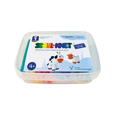 Abbildung von Feuchtmann Modelliermasse SCHUL KNET Box Maxi (1 tlg), 10 x 40g vegane und glutenfreie Kinderknete nicht trocknend