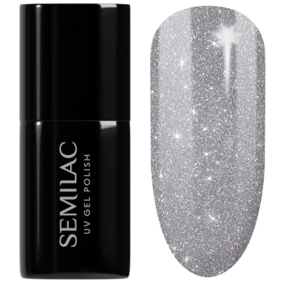 Abbildung von Semilac UV Nagellack Hybrid 334 Silver Lavender 7ml Kollektion Cat Eye Effect