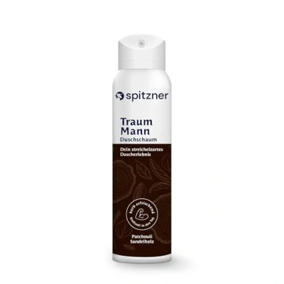 Abbildung von Spitzner Duschschaum Traummann 50 ml Männer, erfrischend herbe Wellness Dusche für sanft reinigende Körperpflege, sensitiver Rasierschaum, hautverträglich und vegan