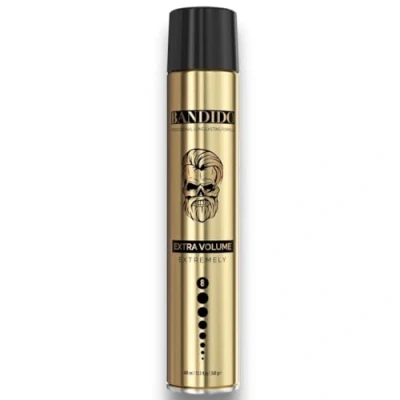 Abbildung von Bandido Hair Spray Extra Volume 400ml Gold Haarspray Herren Volumen mit Starkem Halt Extremely Haltegrad 8 bis zu 24 h und ohne verkleben