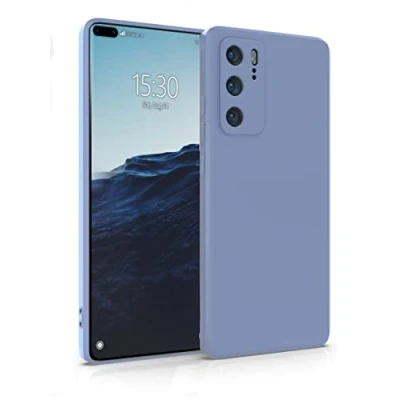 Abbildung von MyGadget Hülle für Huawei P40 robuste Silikon Schutzhülle TPU Case Slim Silikonhülle Back Cover Kratzfest Handyhülle Matt Blau