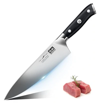 Abbildung von SHAN ZU Küchenmesser Kochmesser Profi Messer, Chefmesser 20cm Deutscher Edelstahl Extra Scharfe Messerklinge, Allzweckmesser Fleischmesser mit Ergonomischer Pakkaholzgriff
