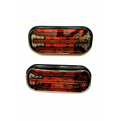 Abbildung von MelTruck 2x 6 functional LED Rückleuchte dynamische Blinker 5 PIN Bajonett Anhänger LKW