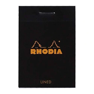 Abbildung von Rhodia 106009C Notizblock liniert, 52 x 75 mm, 80 Blatt, 1 Stück schwarz