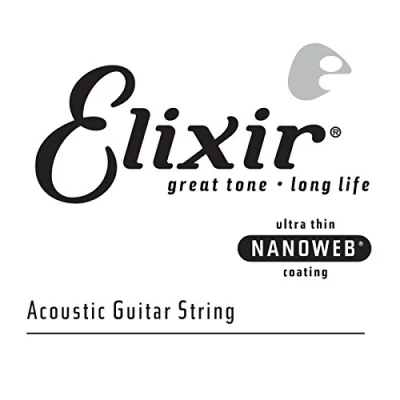 Abbildung von Elixir® Saiten Phosphor Bronze Akustikgitarre Einzelsaite mit NANOWEB® Beschichtung (.047)