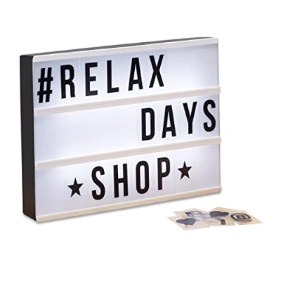 Abbildung von relaxdays LED Dekolicht Light Box mit 3 Zeilen