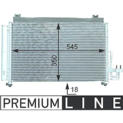 Abbildung von MAHLE ORIGINAL AC 420 000P Klimakondensator mit Trockner 545mm