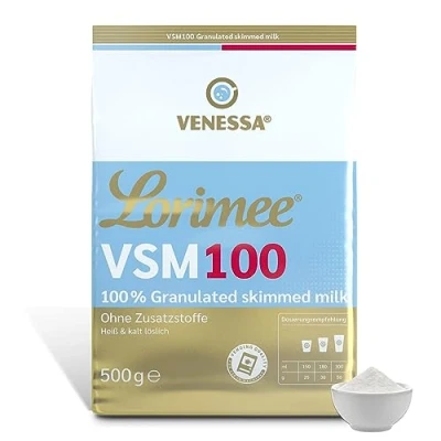Abbildung von Venessa VSM 100 Lorimee Magermilchpulver Granulat 500g Hochwertiges Skimmed Milk Pulver zur Verfeinerung von Milchkaffee, alle Vending geeignet