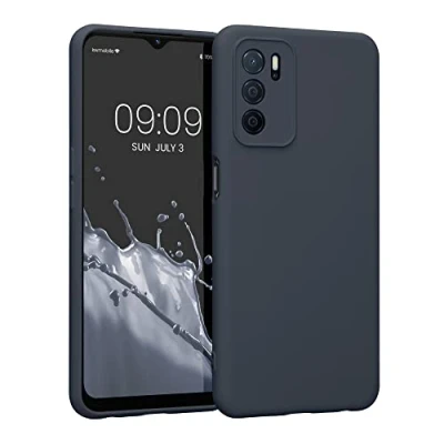 Abbildung von kwmobile Slim Case kompatibel mit Oppo A16 / A16s A54s Hülle Handyhülle aus Silikon in Schwarz matt