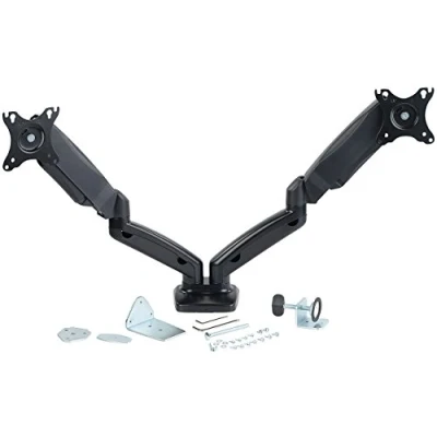 Abbildung von General Office Monitorhalter: Gasgefederter Doppel Monitor Schwenkarm bis 69 cm (27&quot;), VESA kompat. (Monitorständer, Halterung Monitor, Laptop Halterung)