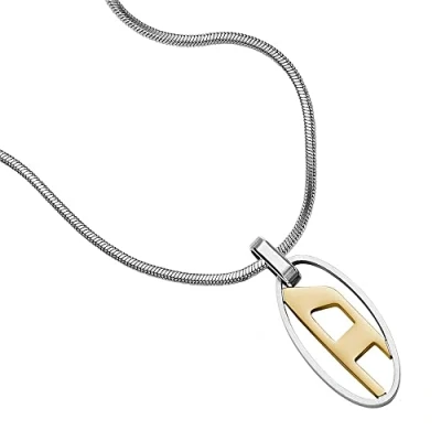Abbildung von Diesel Halskette silvercoloured, goldcoloured, Herren, Größe: One Size, Silver coloured, gold coloured