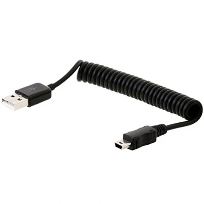 Abbildung von Delock Kabel USB 2.0 A St &gt; mini 5 Pin Stecker Spiralkabel