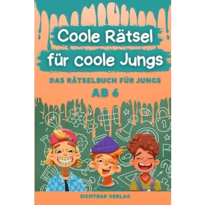 Abbildung von coole Rätsel für Jungs: Das Rätselbuch Jungs ab 6 (Labyrinthe, Malen nach Zahlen, 4x4 Sudoku Kinder)