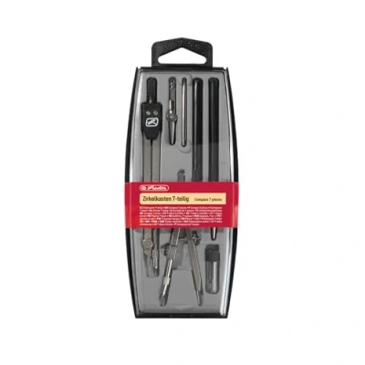 Abbildung von Herlitz 8710105 Zirkel (Büro), 223 mm, 140 mm silber