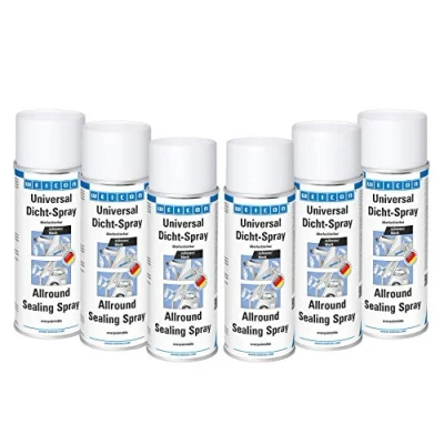 Abbildung von WEICON 6 11554400 schwarz Universal Dicht Spray 6er Set 400 ml haftstarker Sprühkunststoff