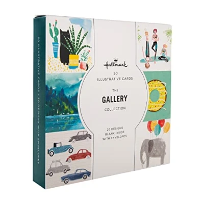 Abbildung von Hallmark Gallery Blanko illustrierte Karten, Multipack von 20 in modernen Designs