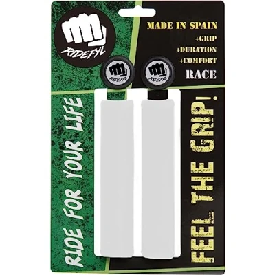 Abbildung von Ridefyl Bike Handlebar Grips Fahrradgriffe, Weiss, Einheitsgröße